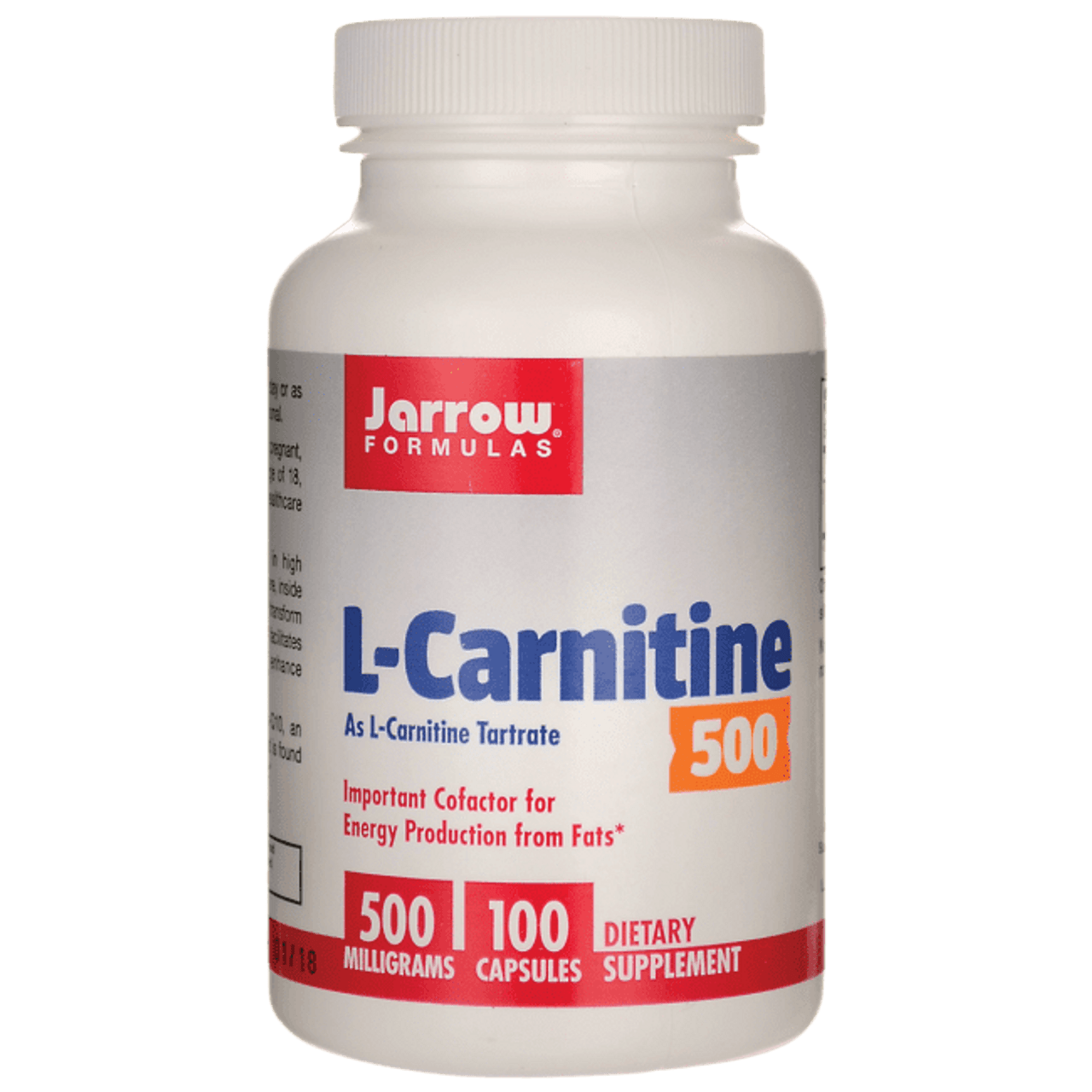 Jarrow Formulas L-Carnitine Tartrate, For Brain Energy and Heart Support, 500mg, 100 Capsules - GOODSZON Discount Store