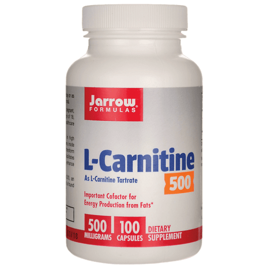 Jarrow Formulas L-Carnitine Tartrate, For Brain Energy and Heart Support, 500mg, 100 Capsules - GOODSZON Discount Store