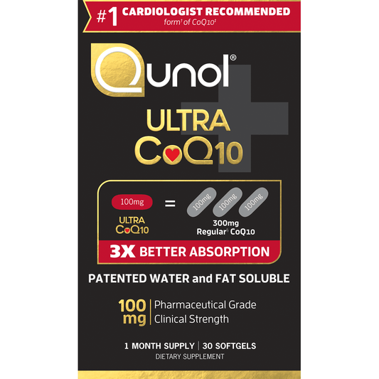 Qunol Ultra CoQ10 Softgels (30 Count) with 3x Better Absorption, Antioxidant for Heart Health, 100mg Natural Supplement Form of Coenzyme Q10 - GOODSZON Discount Store