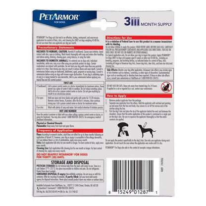 PetArmor Flea & Tick Prevention for Dogs (45-88 lbs), 3 Treatments - GOODSZON Discount Store