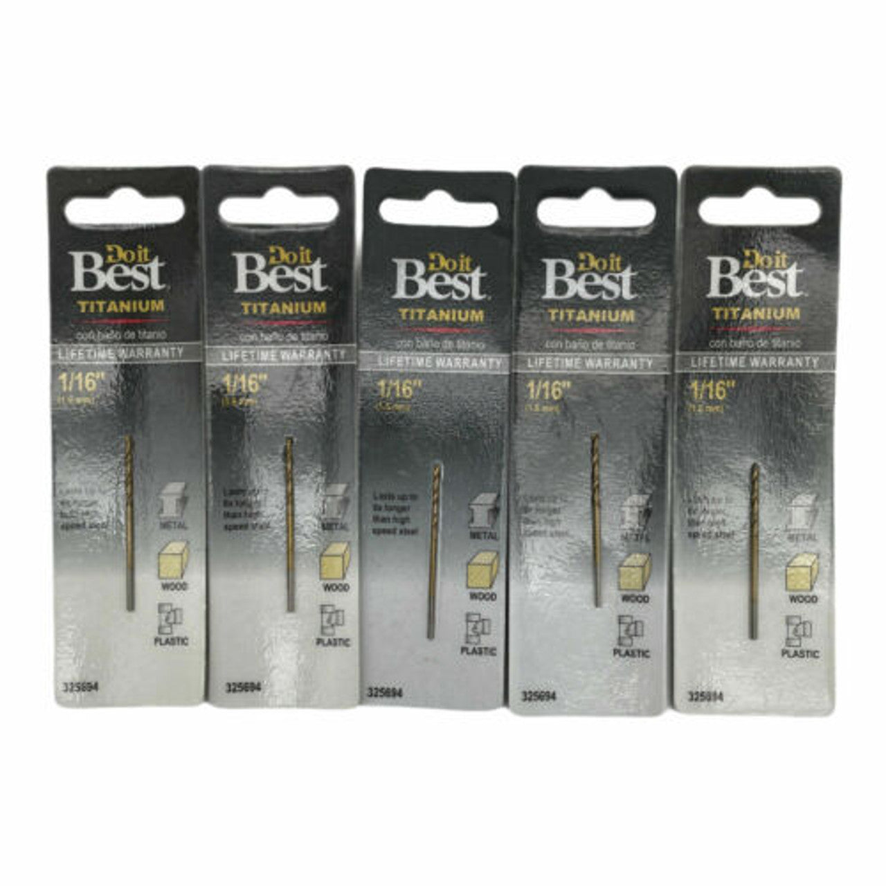 Do It Titanium 1/16" 325694 Drill Bit (Pack of 5) - GOODSZON Discount Store