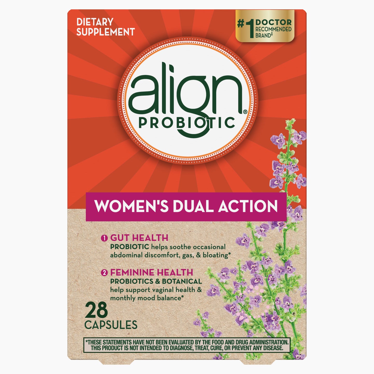 Align Women's Dual Action, Feminine Health Probiotic, 28 Capsules - GOODSZON Discount Store