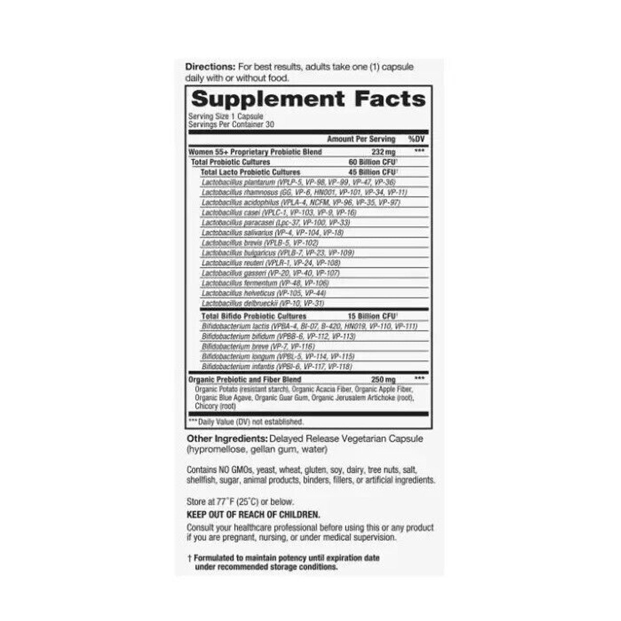 Vital Planet Women 55+ Daily Probiotic + 7 prebiotics 30 VegCap - GOODSZON Discount Store