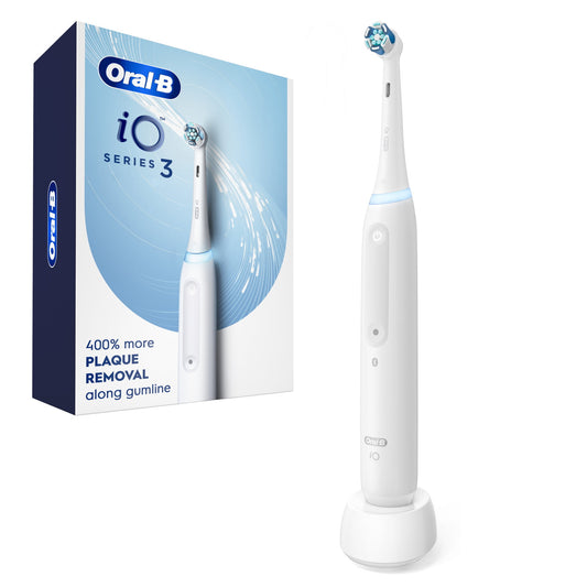 Oral-B iO Series 3 Electric Toothbrush with (1) Brush Heads Rechargeable, White - GOODSZON Discount Store