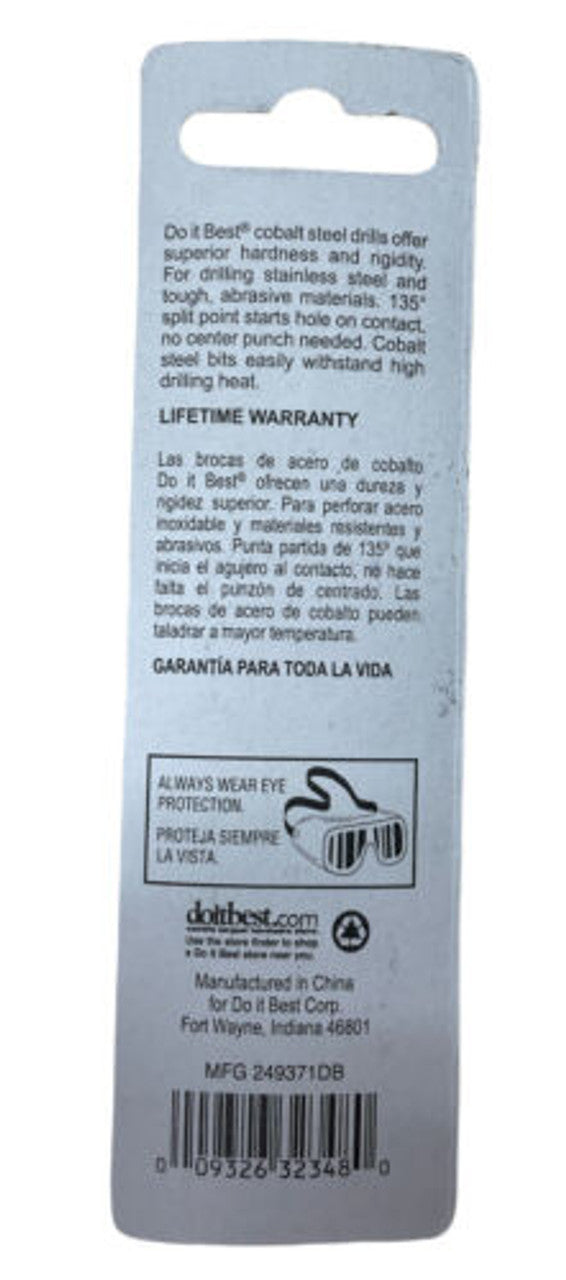 Do it Best 3/16 In. Cobalt Drill Bit 307920 Pack of 4 - GOODSZON Discount Store