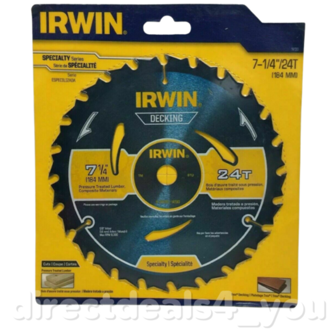 Irwin MARATHON Carbide Corded Circular Deck Saw Blade 7 1/4-inch 24T Pack of 5 - GOODSZON Discount Store