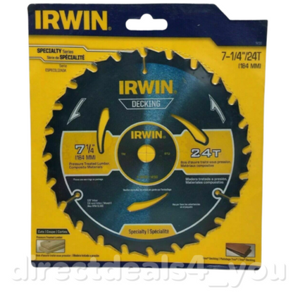 Irwin MARATHON Carbide Corded Circular Deck Saw Blade 7 1/4-inch 24T Pack of 5 - GOODSZON Discount Store
