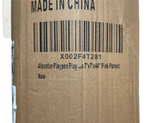 Alvantor Playpen Space Canopy Fence Pin 6 Panel Pop Up Foldable & Portable Pink - GOODSZON Discount Store