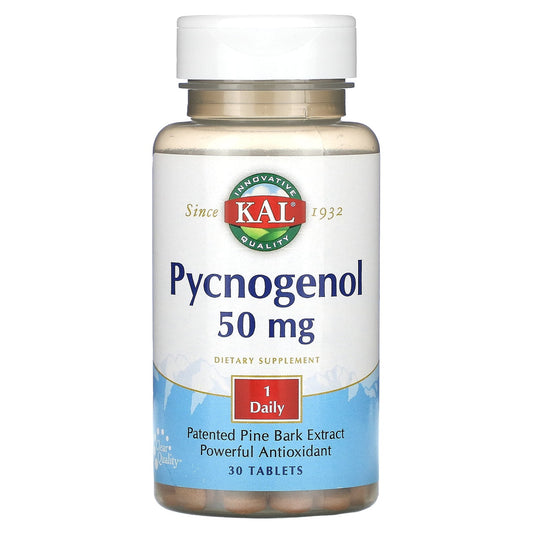 Kal - Pycnogenol Patented Pine Bark Extract 50 mg. - 30 Tablets - GOODSZON Discount Store