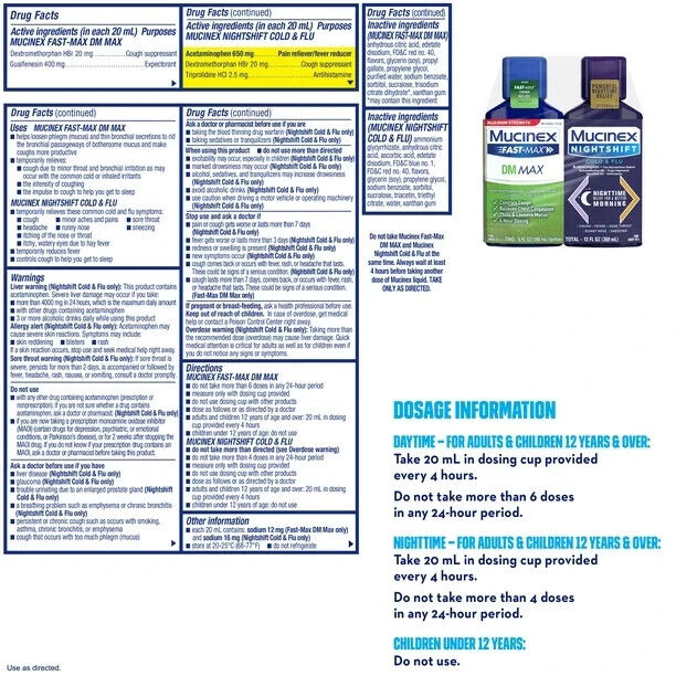 Mucinex DM Max Strength Multi-Symptom Medicine Day & Night - Liquid - 6 oz - GOODSZON Discount Store