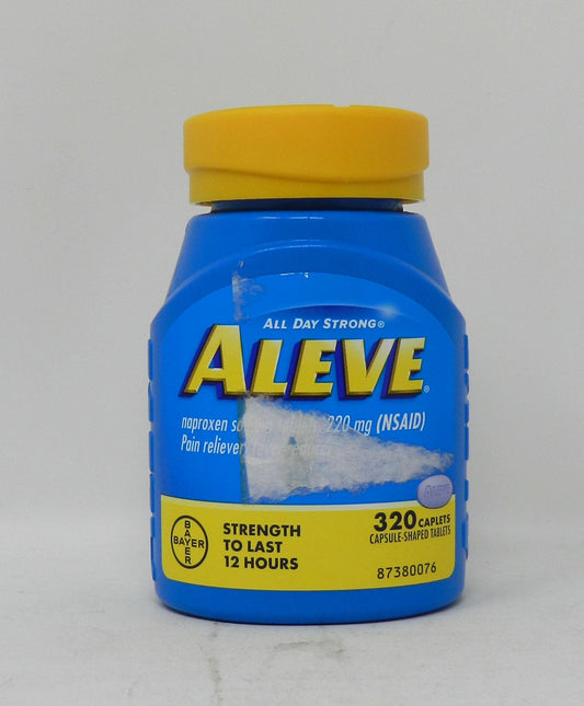 Aleve Naproxen Sodium 220 mg. Pain Reliever/Fever Reducer, 320 Caplets - GOODSZON Discount Store