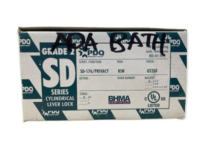 PDQ SD series SD-176 Privacy 3/4-ASA Lever Lock Finish - US26D - GOODSZON Discount Store