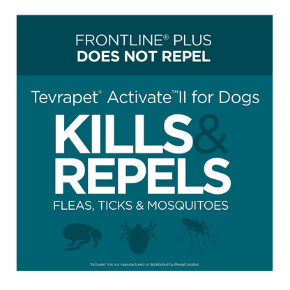 TevraPet Activate II Flea and Tick Prevention for Large Dogs 21-55 lbs, 4 Monthly Treatments - GOODSZON Discount Store