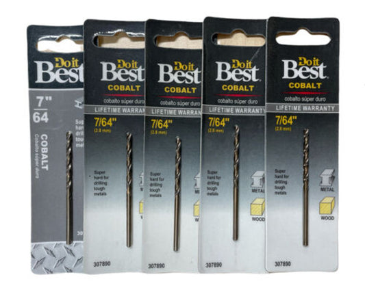 Do it Best 7/64 In. Cobalt Drill Bit 248801DB Pack of 5 - GOODSZON Discount Store