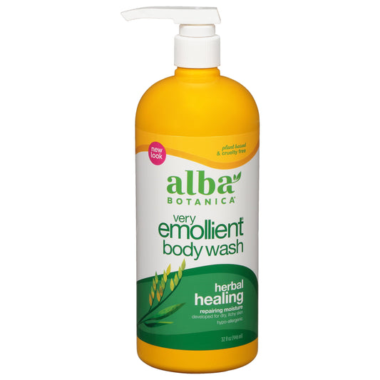 Alba Botanica Very Emollient Body Wash, Herbal Healing, 32 fl. oz. - GOODSZON Discount Store