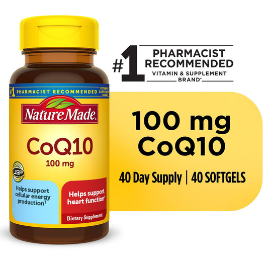 Nature Made CoQ10 100 mg Softgels, Dietary Supplement for Heart Health Support, 40 Count - GOODSZON Discount Store