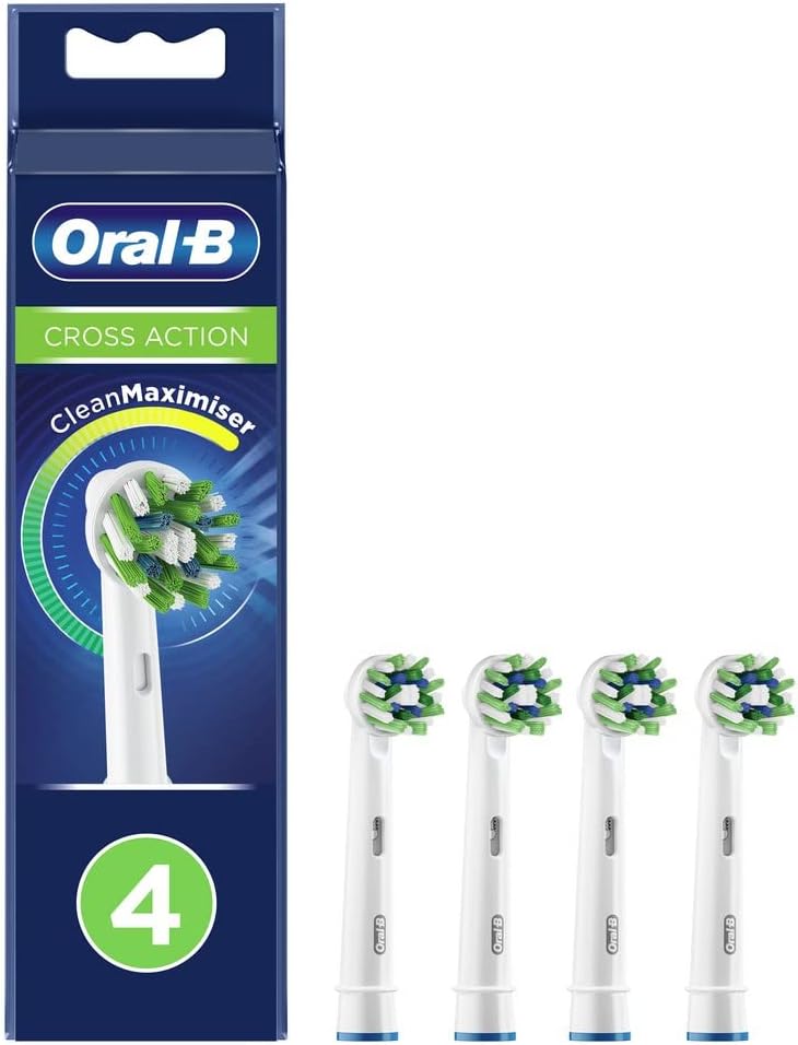 CrossAction Toothbrush Head with CleanMaximiser Technology, Pack of 4 Counts - GOODSZON Discount Store