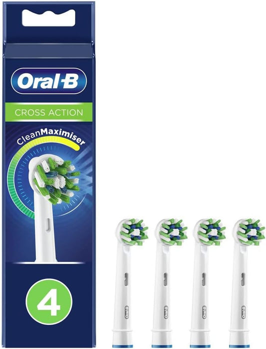 CrossAction Toothbrush Head with CleanMaximiser Technology, Pack of 4 Counts - GOODSZON Discount Store