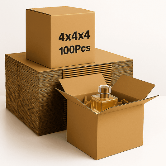 4x4x4 inches Shipping Boxes 100 Pack, Kraft Corrugated Small Cardboard Boxes for Mailing Packing, Brown - GOODSZON Discount Store