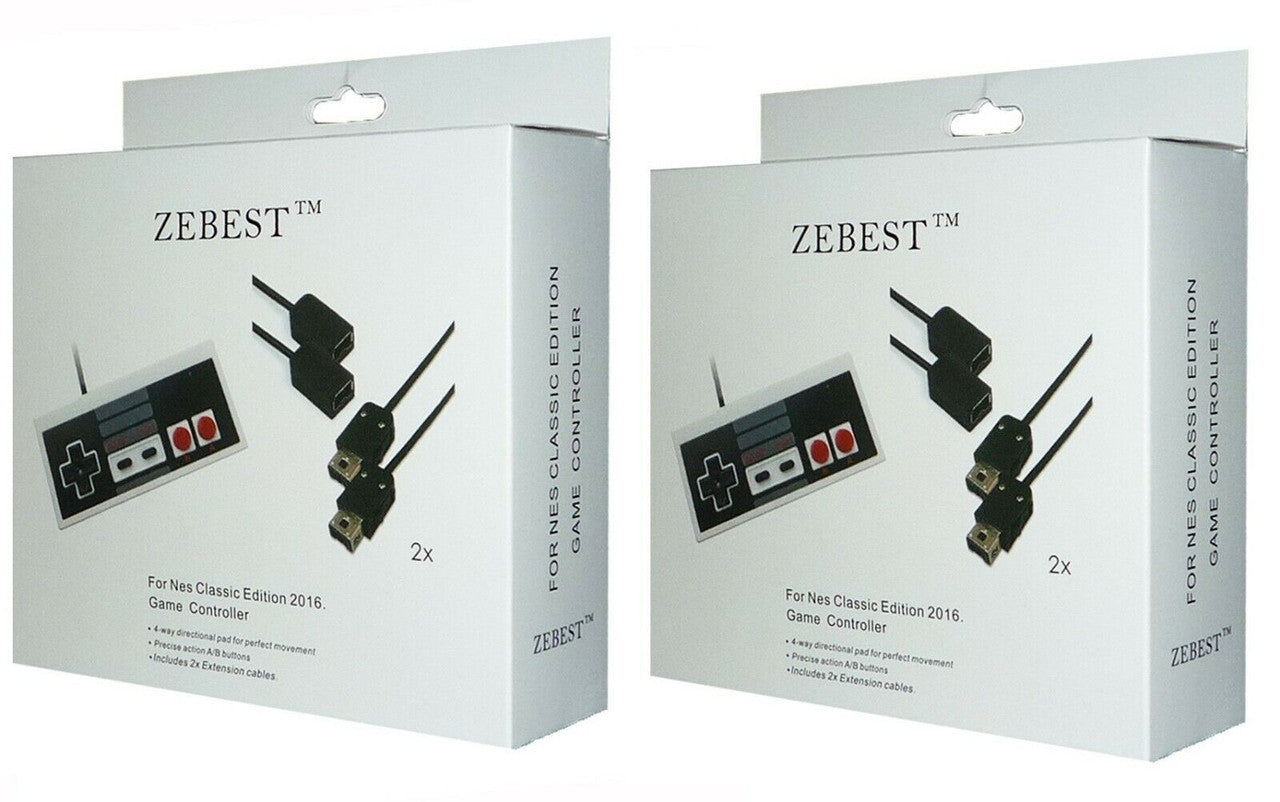 Zebest for Nes Classic 2016 Game conttroler 2 x 6' FT EXTENSION CABLE Pack of 2 - GOODSZON Discount Store