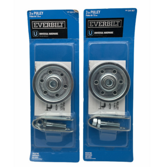 Everbilt # 544 967 Garage Door Pulley 3" Galvanized Steel Pack of 2 - GOODSZON Discount Store
