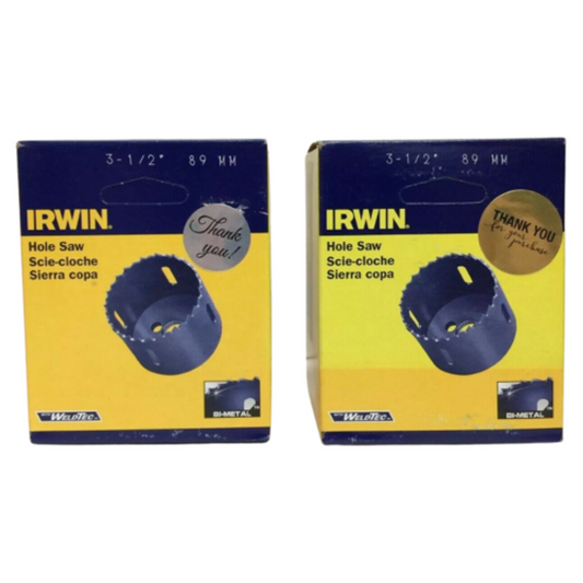 Irwin Bi-Metal Hole Saw 3-1/2” 89 mm # 373312BX Pack of 2 - GOODSZON Discount Store