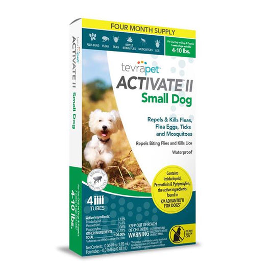 Vetality 190623000003 0.064 oz Activate Ii Flea & Tick Treatment for Dogs, 4 Count - GOODSZON Discount Store