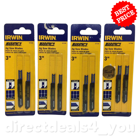 Irwin Marathon 3" Jig Saw Blades Set - Carbide Grit Pack of 3 - GOODSZON Discount Store
