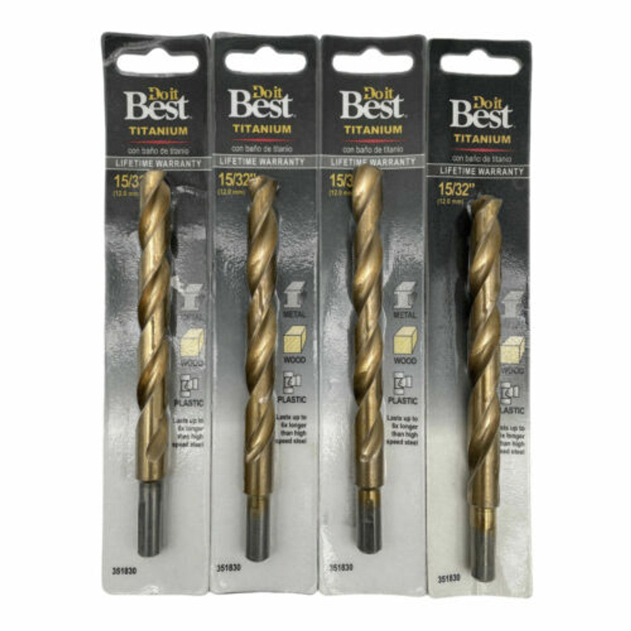 Do it Best Super Hard Gold Colored Titanium 15/32 12mm (Pack of 4) - GOODSZON Discount Store