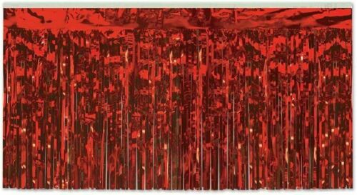 1-Ply FR Metallic Table Skirting (red) Party Accessory Pack of 2 - GOODSZON Discount Store