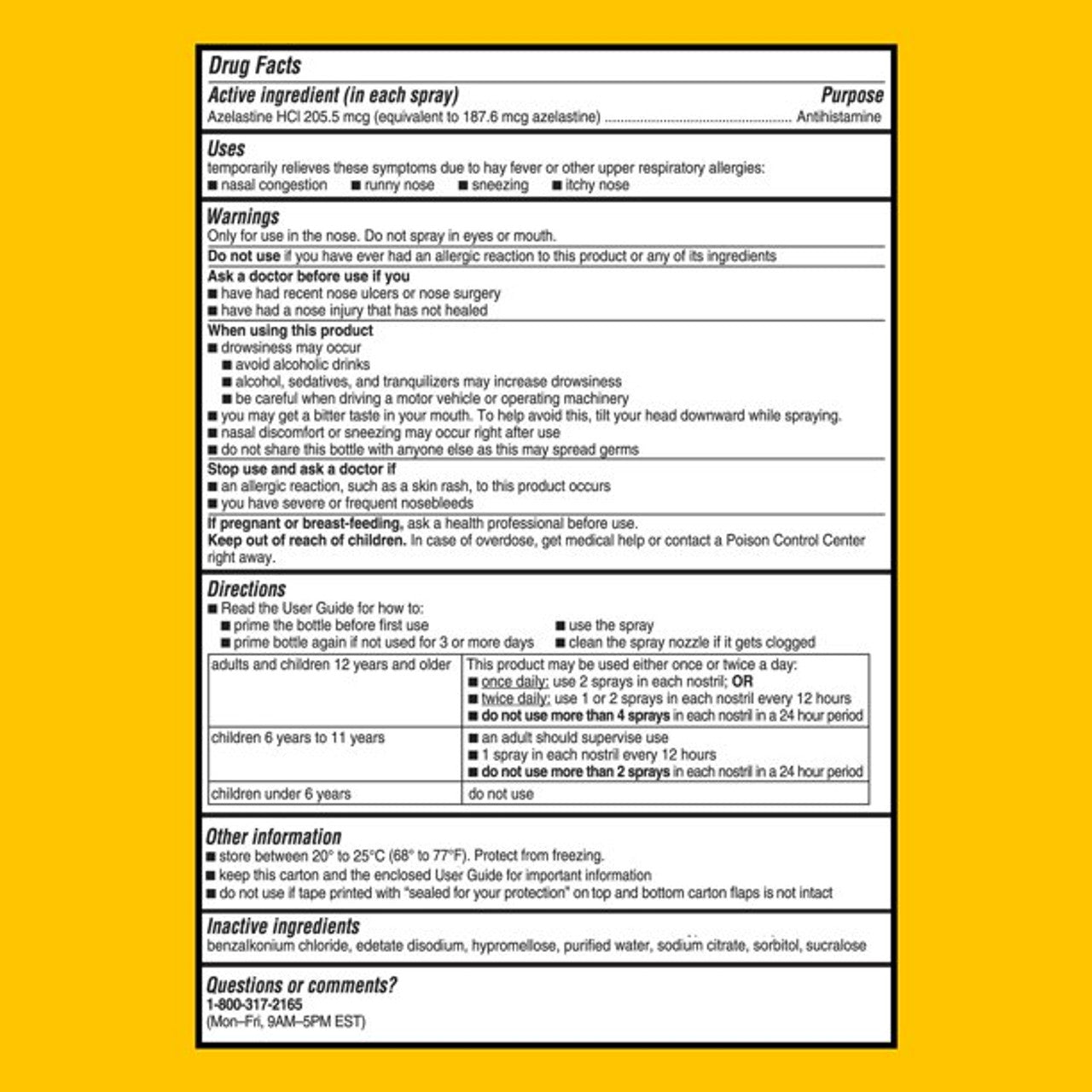 Children's Astepro Allergy Medicine, Steroid Free Antihistamine Nasal Spray, 60 Metered Sprays - GOODSZON Discount Store