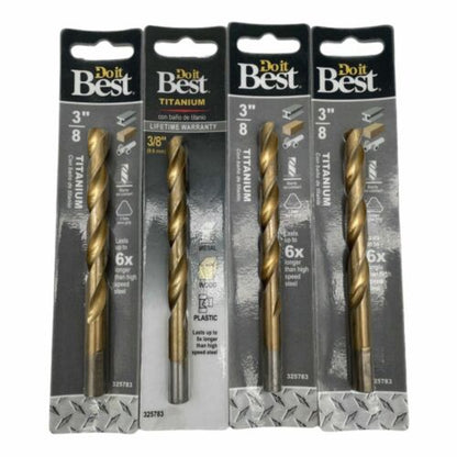 Do it Best 325783 3/8-Inch Titanium Drill Bit (Pack of 4) - GOODSZON Discount Store
