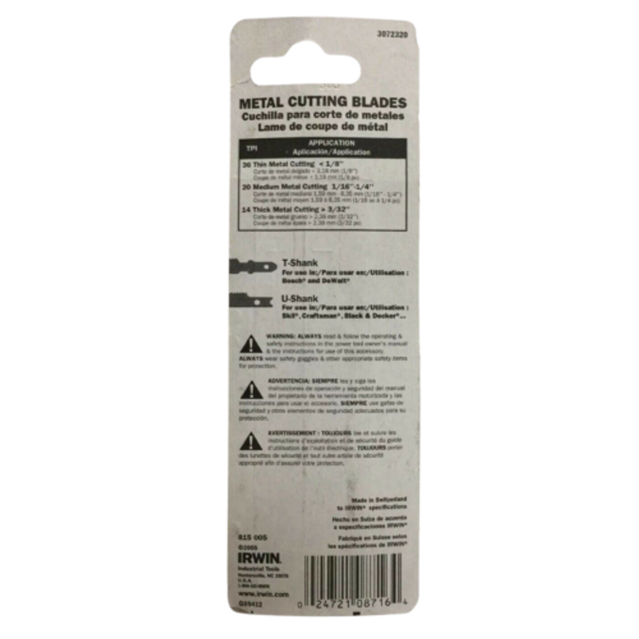 Irwin Marathon 3072320 3" 20 TPI Metal Cutting Jig Saw Blades Pack of 3 - GOODSZON Discount Store