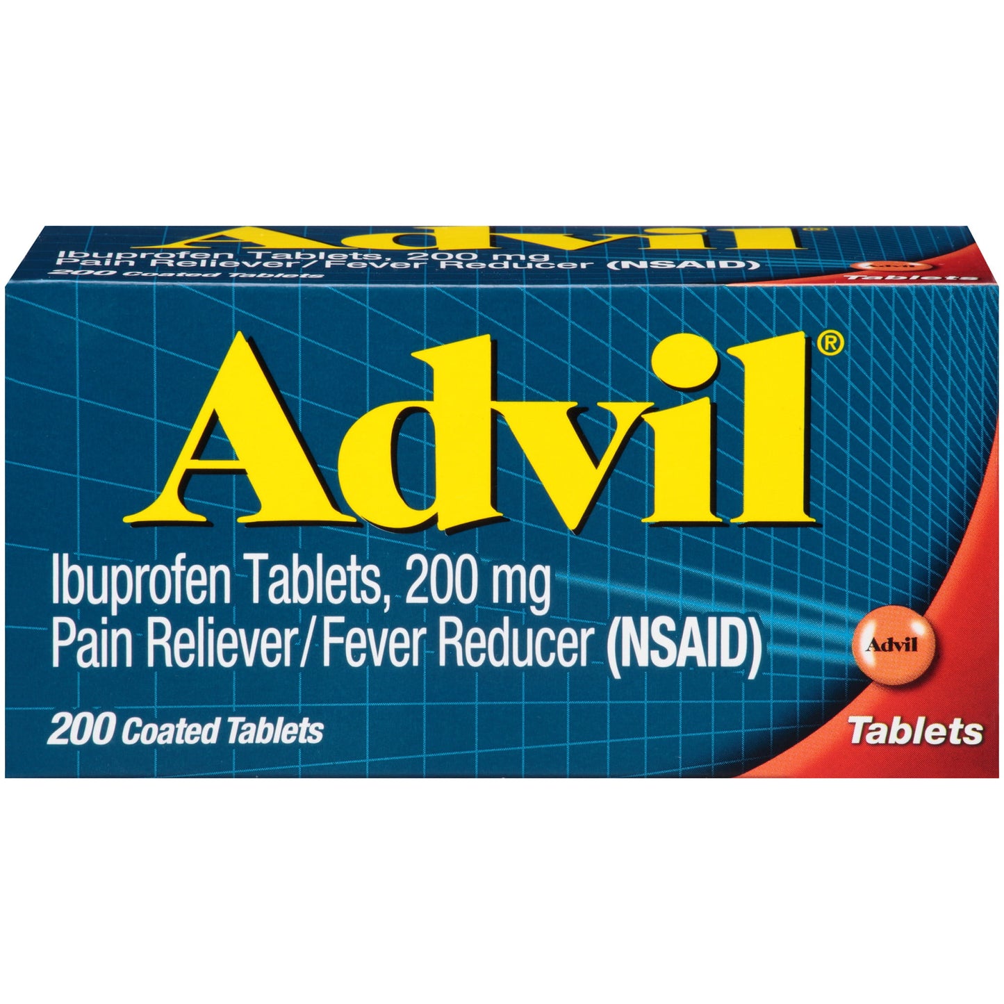 Advil Pain and Headache Reliever Ibuprofen, 200 Mg Coated Tablets, 200 Count - GOODSZON Discount Store