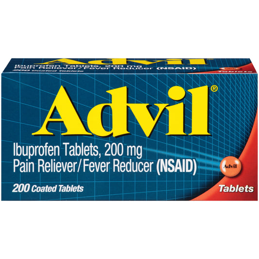 Advil Pain and Headache Reliever Ibuprofen, 200 Mg Coated Tablets, 200 Count - GOODSZON Discount Store