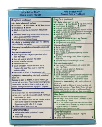 Alka-Seltzer Plus Day & Night Severe Cold & Flu, Honey Lemon 12 pc Exp 2027 - GOODSZON Discount Store