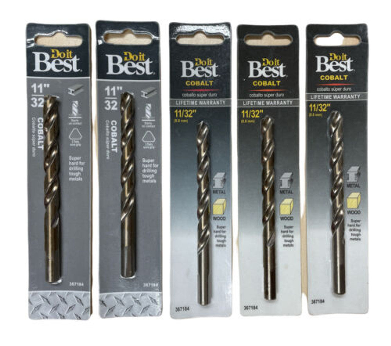 Do it Best 11/32 In. Cobalt Drill Bit 367184 Pack of 5 - GOODSZON Discount Store