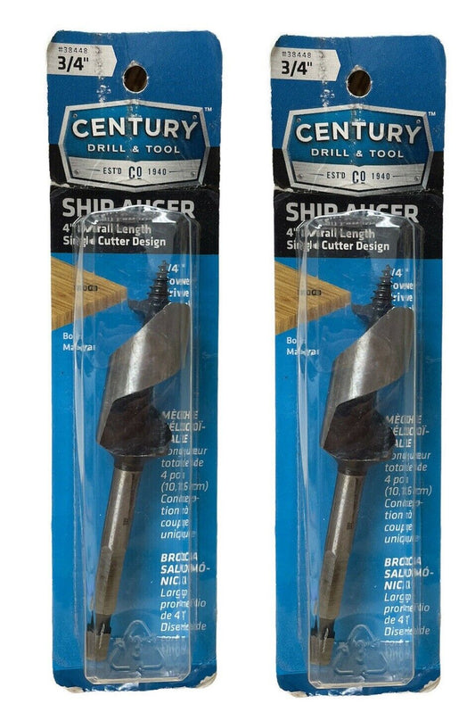 CENTURY DRILL & TOOL 38448 3/4" Ship Auger Drill Bit Pack of 2 - GOODSZON Discount Store
