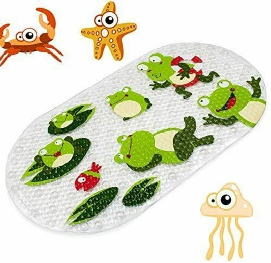 Anlass Non Slip Baby Bath Mat with Suction Cups Mildew Resistant Non Slip - Frog - GOODSZON Discount Store