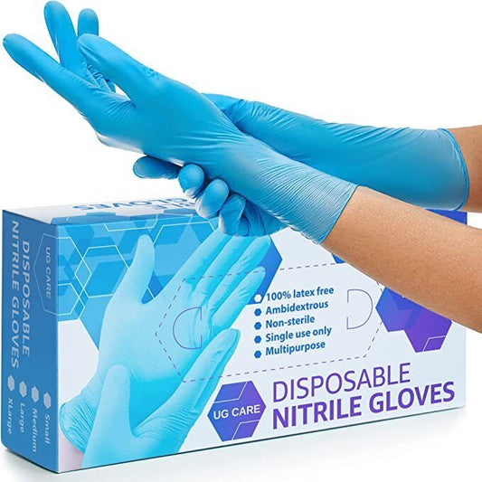 [100 Pcs] Nitrile Gloves - Powder & Latex Free Disposable Exam Gloves - GOODSZON Discount Store
