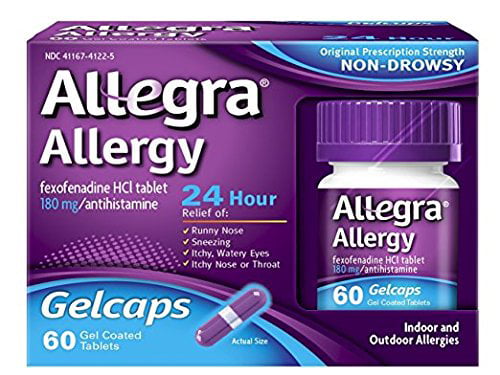 2 pack -Allegra Allergy 24 Hour Gelcaps, 60 ea - GOODSZON Discount Store