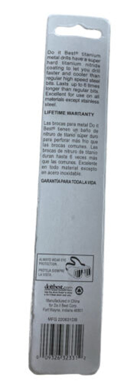 Do it Best 27/64 In. Titanium Drill Bit 220631DB Pack of 4 - GOODSZON Discount Store