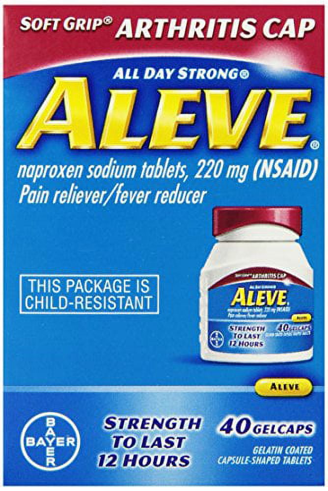 3 Pack - Aleve Arthritis Soft Grip Arthritis Cap, 40 Gelcaps Each - GOODSZON Discount Store