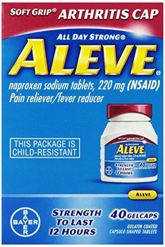 3 Pack - Aleve Arthritis Soft Grip Arthritis Cap, 40 Gelcaps Each - GOODSZON Discount Store