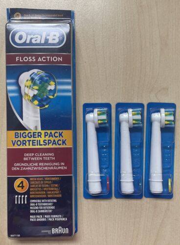 3 pcs Oral-B Floss Action Replacement Toothbrush Brush Heads 3 ct - GOODSZON Discount Store