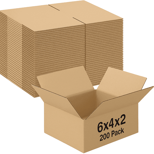 200 Pack 6x4x2 Shipping Boxes, Small Corrugated Cardboard Mailer Boxes for Packaging, Mailing, and Small Business – Brown Kraft - GOODSZON Discount Store