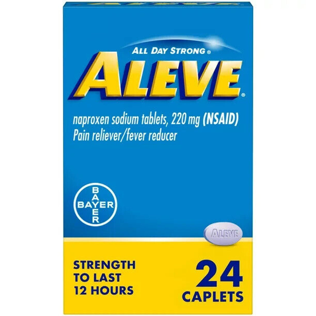 Aleve Caplets Naproxen Sodium Pain Reliever 90 ct Pack of 2 - GOODSZON Discount Store