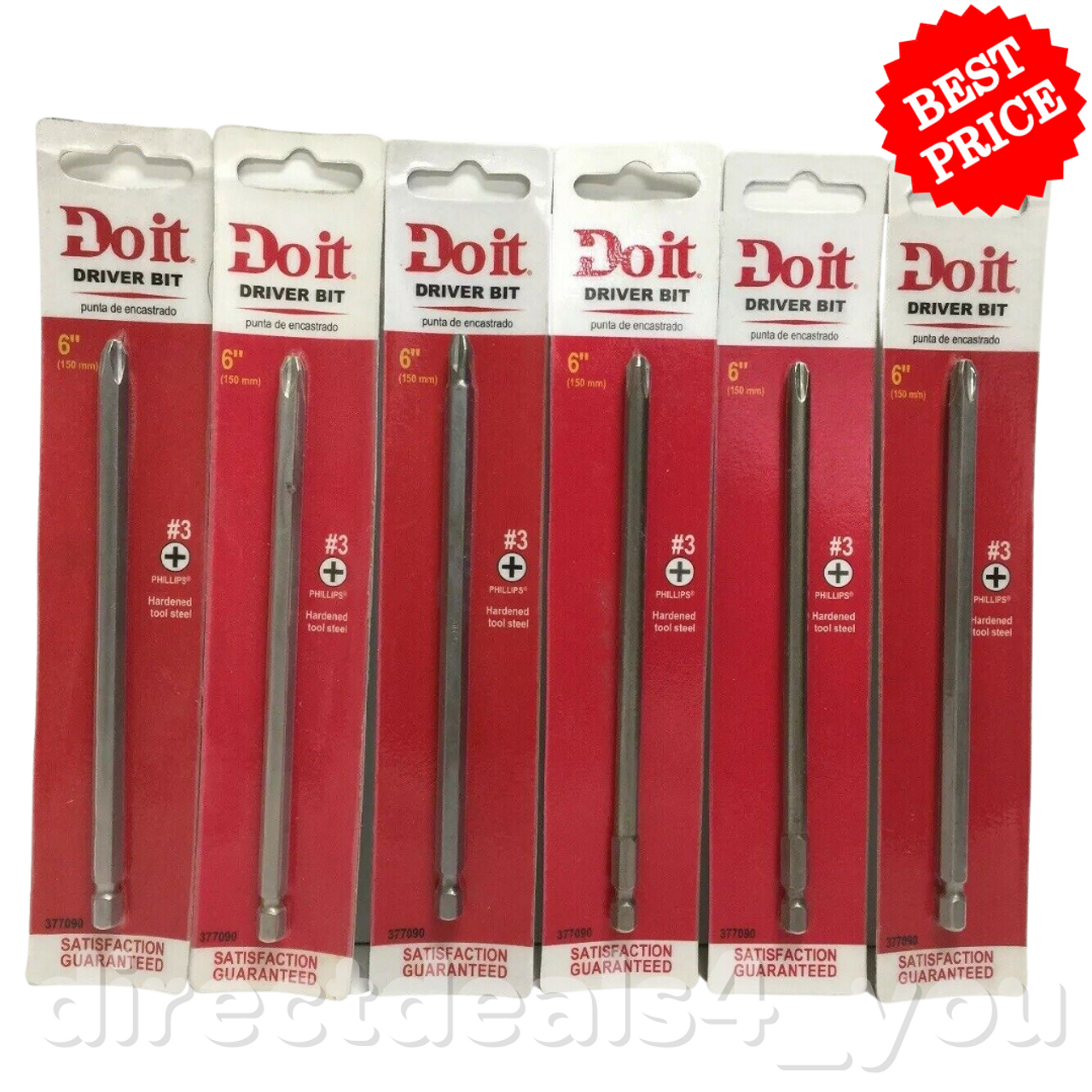 Do It 6" Driver Bit #3 377090 Pack of 6 - GOODSZON Discount Store