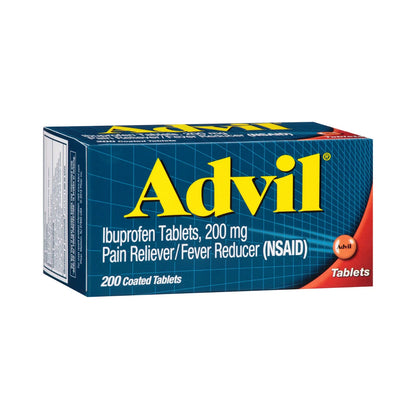 Advil Pain and Headache Reliever Ibuprofen, 200 Mg 200 Coated Tabls Pack of 2 - GOODSZON Discount Store