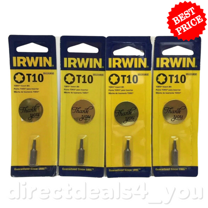 Irwin 3513181C T10 1" Torx Insert Bit Pack of 4 - GOODSZON Discount Store